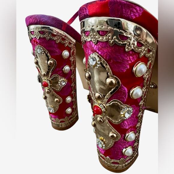 Azalea Wang Aline Platform Sandals in Red – Sz 11 - Picture 11 of 14